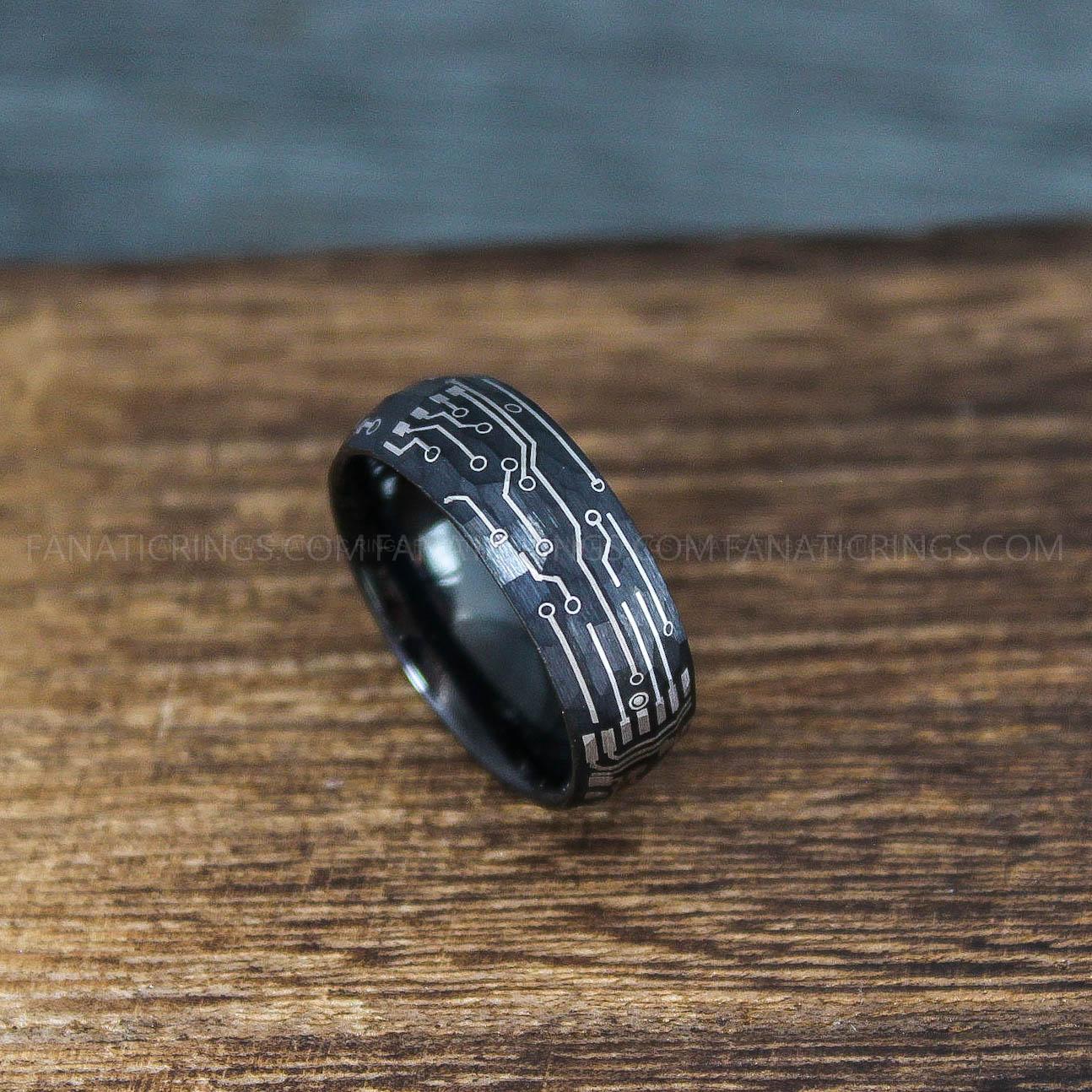 IMG_9947 Circuit Board Ring, Gamer Ring, Gamer Jewelry, Circuit Board Ring, Gamer Wedding Band - Image 1