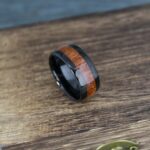 Wood Ring, Wood Wedding Band, Wood Wedding Ring, Black Wedding Ring, Black Wedding Band