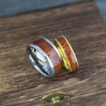 Wood Rings, Wood Wedding Bands, Wood Wedding Rings, Silver Wedding Rings, Silver Wedding Bands