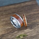 Wood Rings, Wood Wedding Bands, Wood Wedding Rings, Silver Wedding Rings, Silver Wedding Bands