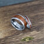 Wood Rings, Wood Wedding Bands, Wood Wedding Rings, Silver Wedding Rings, Silver Wedding Bands