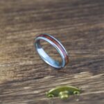 Wood Ring, Wood Wedding Band, Wood Wedding Ring, Silver Wedding Ring, Silver Wedding Band