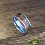 Wood Ring, Wood Wedding Band, Wood Wedding Ring, Silver Wedding Ring, Silver Wedding Band