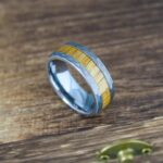 Koa Wood Rings, Couple Rings, Wood Wedding Bands, Wood Wedding Rings, Hammered Rings - Image 3