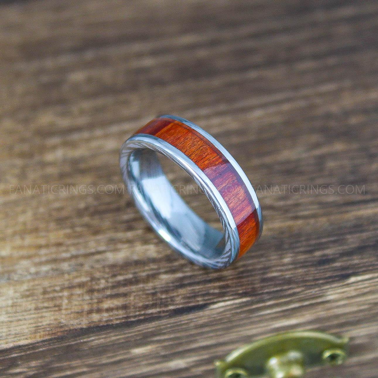 IMG_9979 Damascus Steel Ring, Damascus Steel Jewelry, Damascus Steel Wedding Ring, Damascus Steel Wedding Band - Image 1