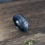 Viking Rings, Runes Ring, Nordic Rings, Norsemen Rings, Nordic Runes Rings, Black Tungsten Bands - Image 3