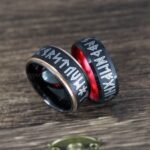 Viking Rings, Runes Ring, Nordic Rings, Norsemen Rings, Nordic Runes Rings, Black Tungsten Bands