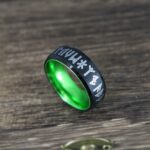 Til Valhalla Ring, Viking Ring, Runes Ring, Valknut Ring, Nordic Ring, Norsemen Ring, Nordic Runes Ring, Black Tungsten Band - Image 5