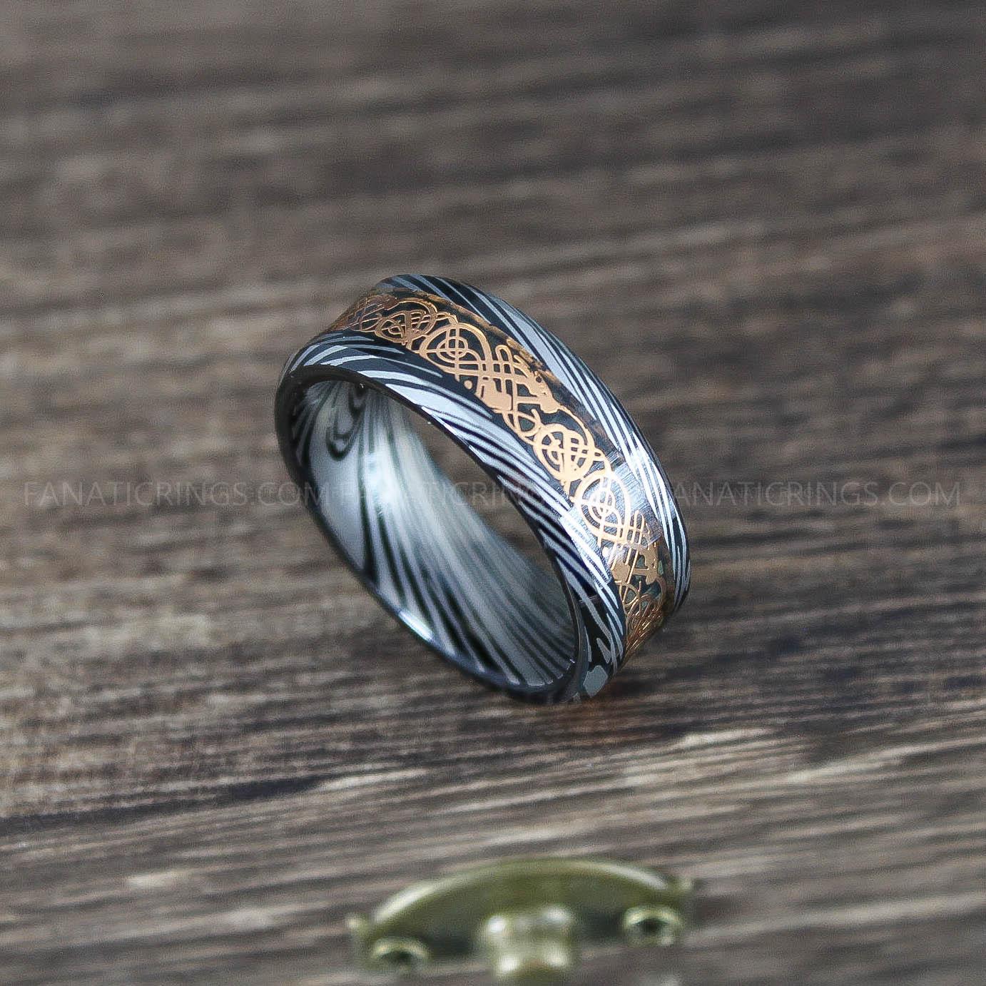 IMG_9994 Damascus Steel Ring, Damascus Steel Jewelry, Damascus Steel Wedding Ring, Damascus Steel Wedding Band - Image 1