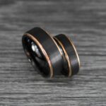 Black Wedding Rings, Couple Rings, Couple Wedding Bands
