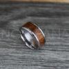 IMG_0397 Wood Ring, Wood Wedding Band, Wood Wedding Ring, Silver Wedding Band