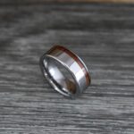 Wood Ring, Wood Wedding Band, Wood Wedding Ring, Silver Wedding Band