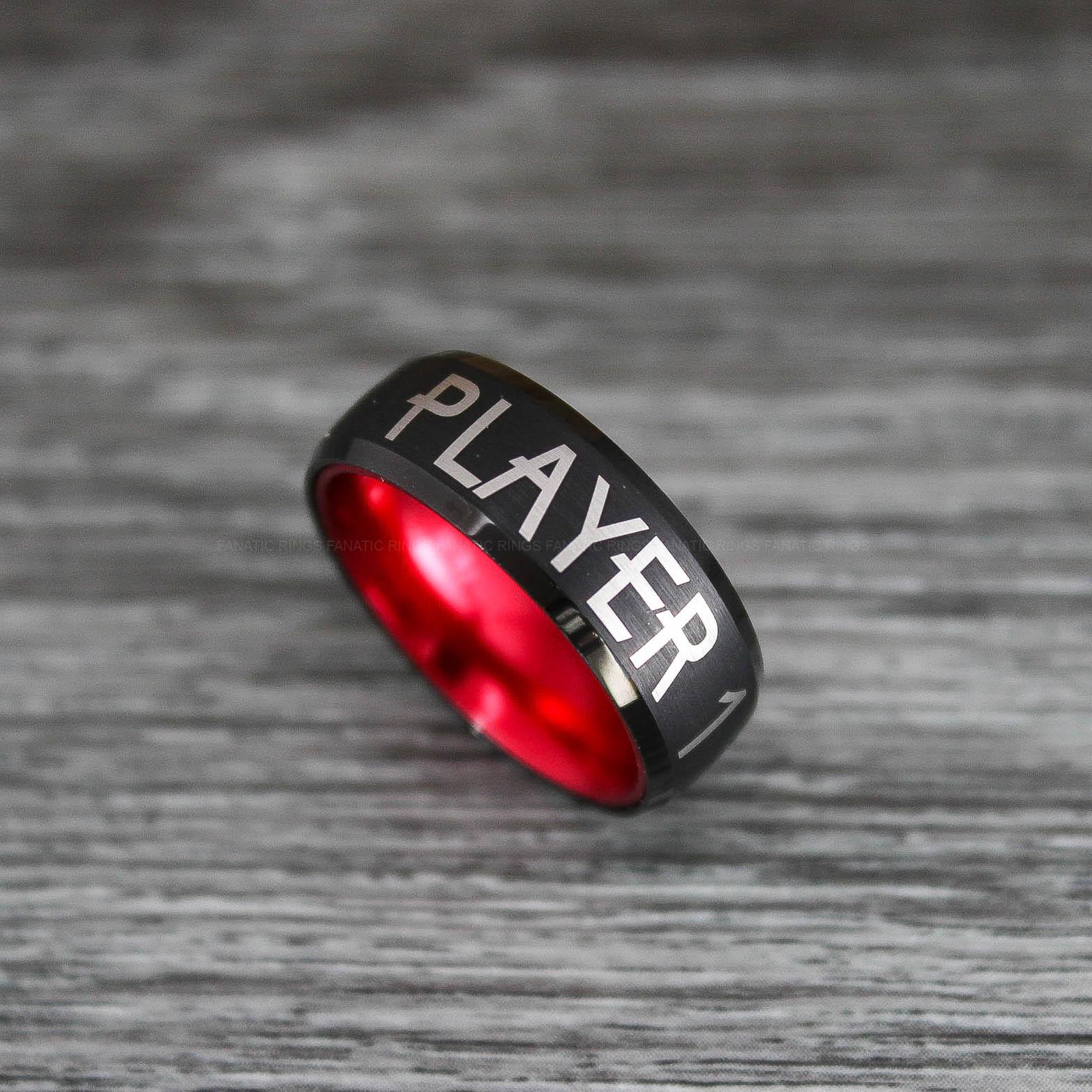 IMG_0408 Player 1 Player 2 Rings, Gamer Rings, Gamer Jewelry, Gamer Wedding Ring - Image 1