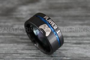 Player 1 Player 2 Rings, Gamer Rings, Gamer Jewelry, Gamer Wedding Ring