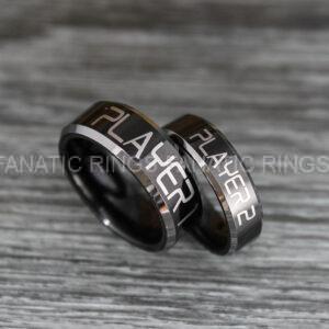 IMG_0438 Player 1 Player 2 Rings, Gamer Rings, Couple Ring Set, Couple Wedding Bands