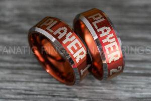 Player 1 Player 2 Rings, Gamer Rings, Couple Ring Set, Couple Wedding Bands