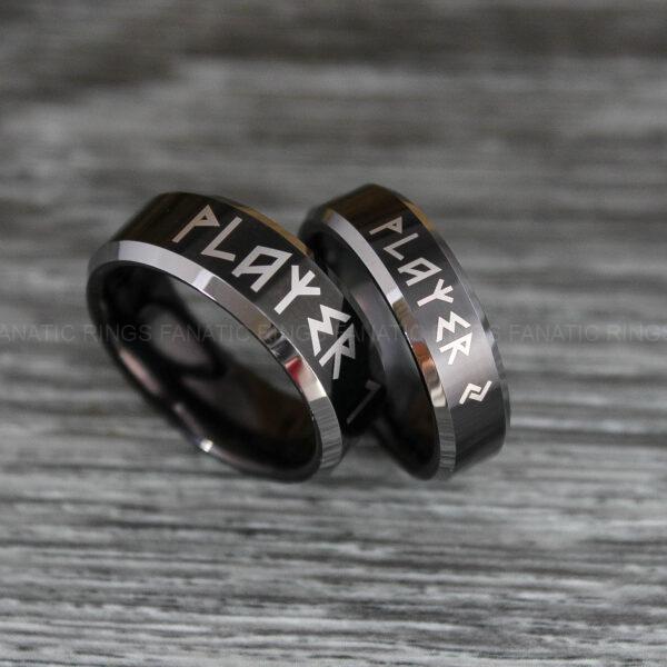 IMG_0442 Player 1 Player 2 Rings, Gamer Rings, Couple Ring Set, Couple Wedding Bands