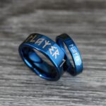 Player 1 Player 2 Rings, Gamer Rings, Couple Ring Set, Couple Wedding Bands
