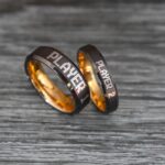 Player 1 Player 2 Rings, Gamer Rings, Couple Ring Set, Couple Wedding Bands