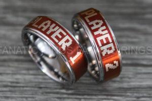 Player 1 Player 2 Rings, Gamer Rings, Couple Ring Set, Couple Wedding Bands