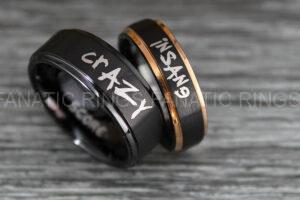 Suicide Squad Rings, Joker Rings, Joker Wedding Bands, Suicide Squad Jewelry, Joker Jewelry
