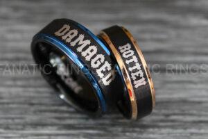 Suicide Squad Rings, Joker Rings, Joker Wedding Bands, Suicide Squad Jewelry, Joker Jewelry