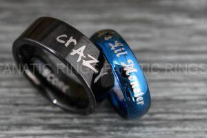 Suicide Squad Rings, Joker Rings, Joker Wedding Bands, Suicide Squad Jewelry, Joker Jewelry