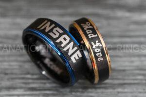 Suicide Squad Rings, Joker Rings, Joker Wedding Bands, Suicide Squad Jewelry, Joker Jewelry