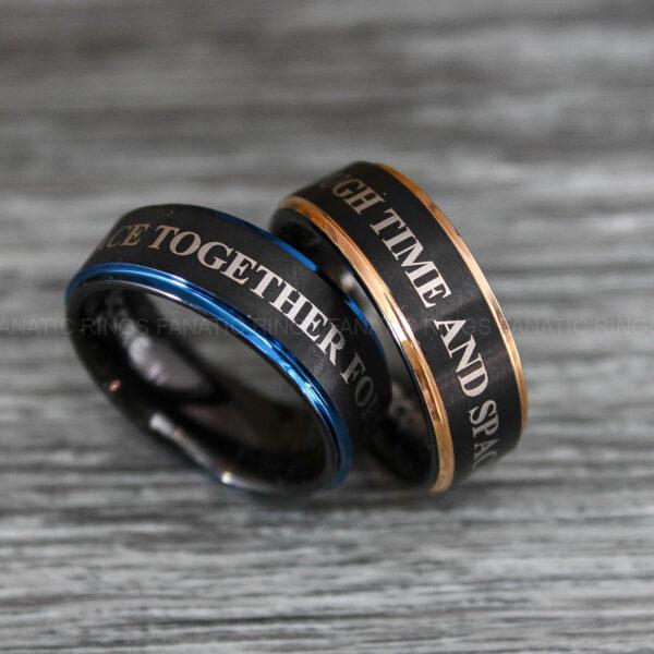 IMG_0468 Together Forever Through Time and Space Rings, Couple Wedding Bands, Couple Rings