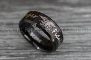 Marines Ring, Semper Fidelis Ring, Marines Wedding Band, Camo Rings, Army Rings, Military Ring, Military Jewelry