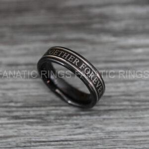 IMG_0472 Together Forever Through Time and Space Ring, Black Wedding Band