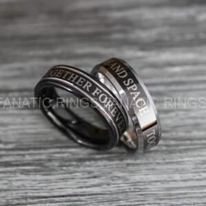 IMG_0473 Together Forever Through Time and Space Ring, Black Wedding Band