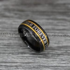 IMG_0474 Together Forever Through Time and Space Ring, Black Wedding Band