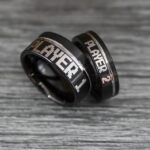 Player 1 Player 2 Rings, Gamer Rings, Couple Ring Set, Couple Wedding Bands