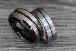 Silver Wedding Rings, Silver Wedding Bands, Silver Tungsten Rings, Couple Wedding Bands