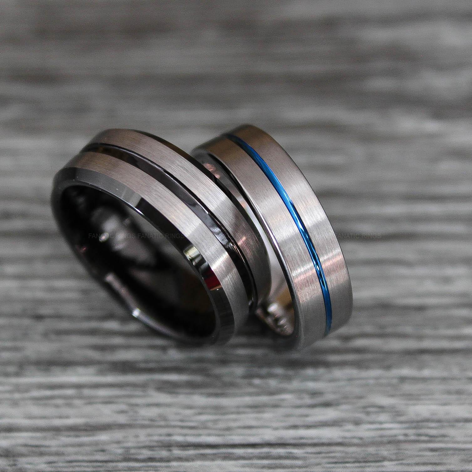 IMG_0479 Silver Wedding Rings, Silver Wedding Bands, Silver Tungsten Rings, Couple Wedding Bands - Image 1