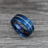 IMG_0480 Blue Wedding Rings, Blue Wedding Bands, Blue Tungsten Rings, Couple Wedding Bands