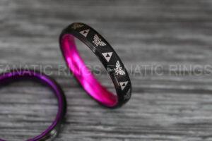 Gamer Ring, Legend of Zelda Ring, Legend of Zelda Jewelry, Zelda Wedding Band, Zelda Wedding Ring, Gamer Wedding