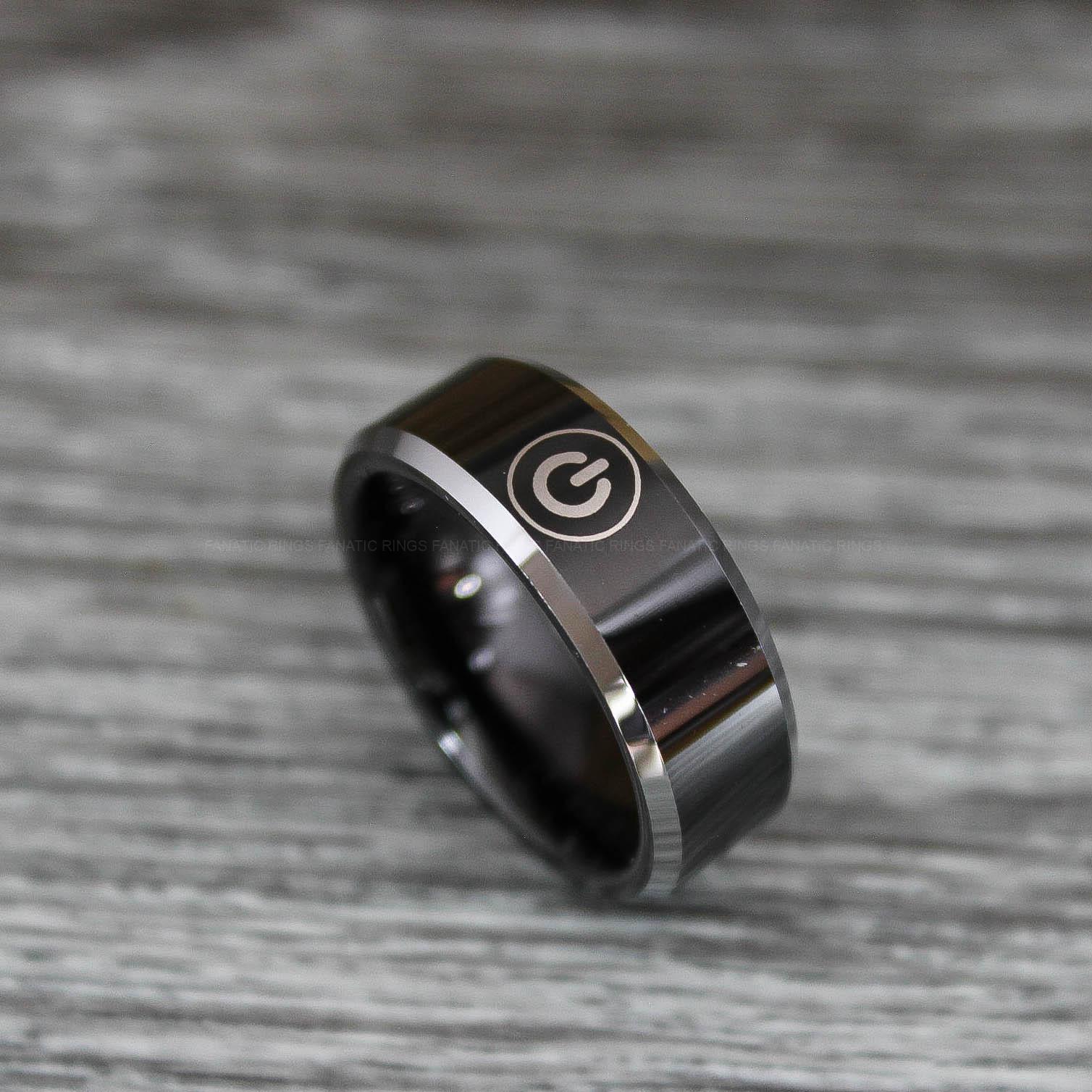 IMG_0503 Power Button Ring, Circuit Board Ring, Gamer Ring, Gamer Jewelry, Circuit Board Ring, Gamer Wedding Band - Image 1