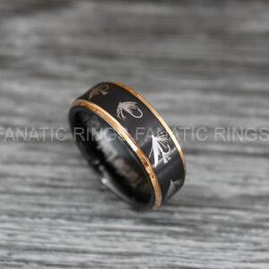 IMG_0504 Fly Fishing Ring, Fly Fishing Lure Ring, Lure Ring, Fishing Jewelry, Fishing Ring, Fish Hook Ring, Hunting Ring, Fish Hooks Wedding Band