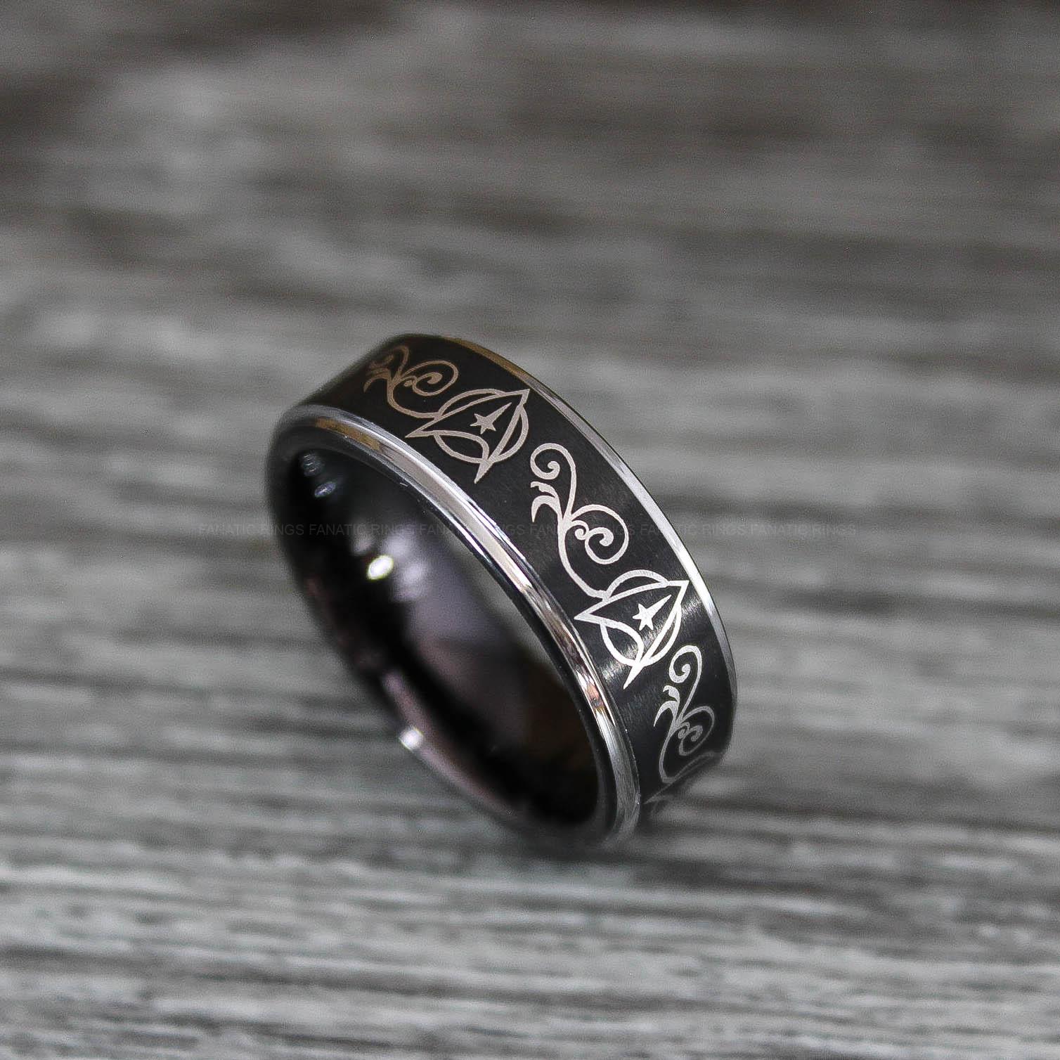 IMG_0506 Star Trek Ring, Star Trek Wedding Ring, Star Trek Wedding Band, Star Trek Jewelry - Image 1
