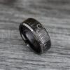 IMG_0511 Deer Hunting Ring, Deer Tracks Wedding, Deer Hunting Jewelry, Black Tungsten Ring, Black Wedding Band, Hunting Jewelry, Deer Tracks Wedding Ring, Deer Tracks Ring