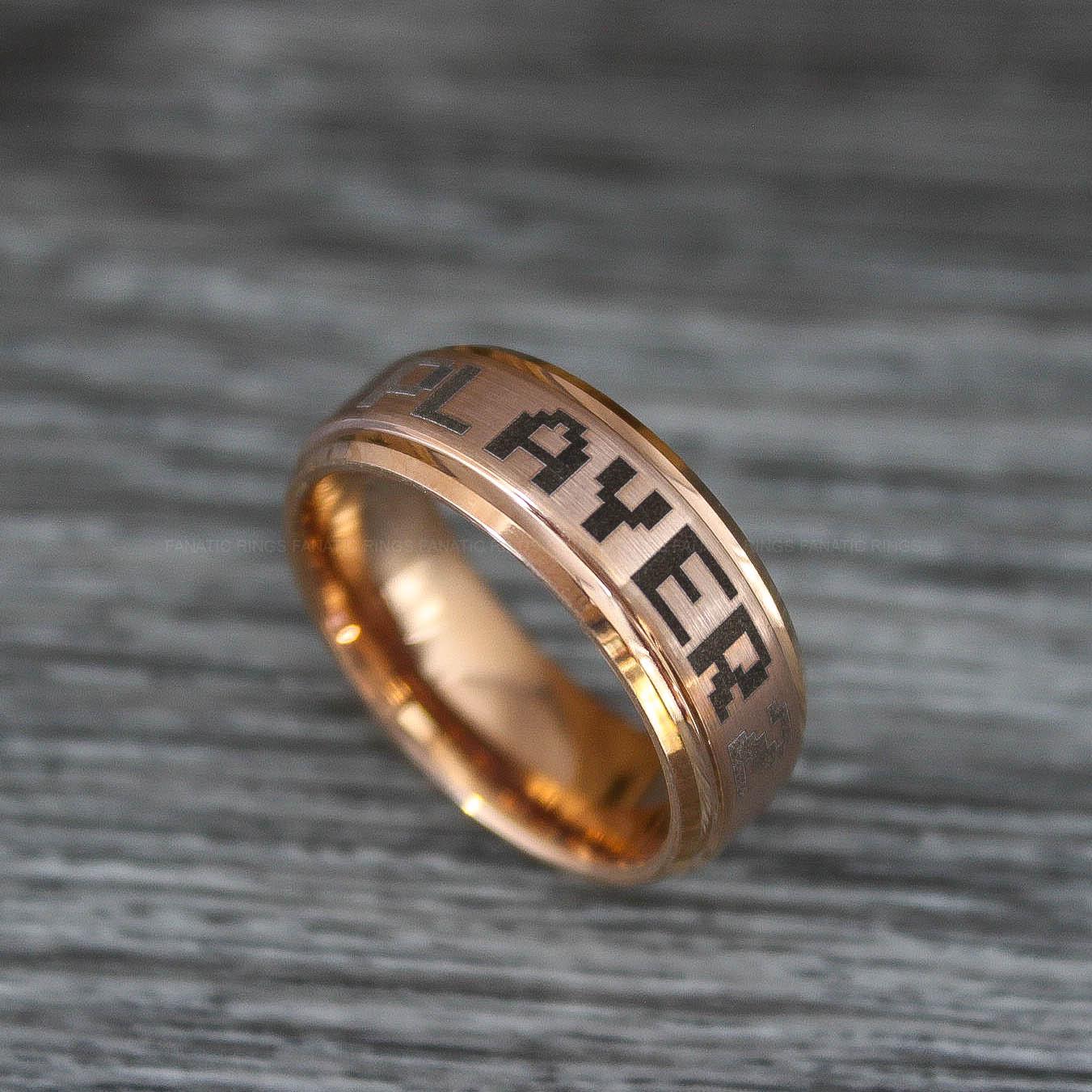 IMG_0516 Player 1 Player 2 Rings, Gamer Rings, Gamer Jewelry, Gamer Wedding Ring - Image 1