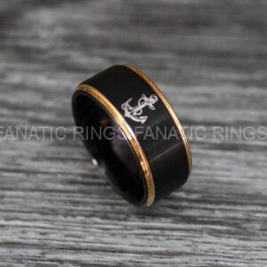 IMG_0519 Nautical Ring, Anchor Ring, Viking Ring, Norse Ring, Anchor Wedding Band