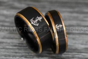 Nautical Rings, Couple Rings, Anchor Rings, Viking Rings, Norse Rings, Anchor Wedding Bands