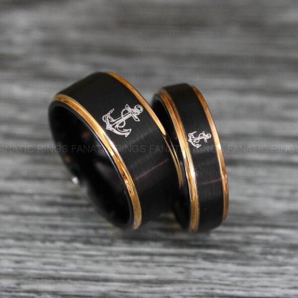 IMG_0520 Nautical Ring, Anchor Ring, Viking Ring, Norse Ring, Anchor Wedding Band