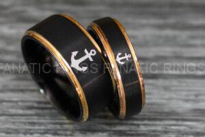 Nautical Rings, Couple Rings, Anchor Rings, Viking Rings, Norse Rings, Anchor Wedding Bands