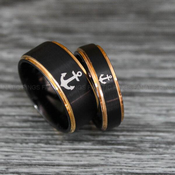 IMG_0522 Nautical Rings, Couple Rings, Anchor Rings, Viking Rings, Norse Rings, Anchor Wedding Bands