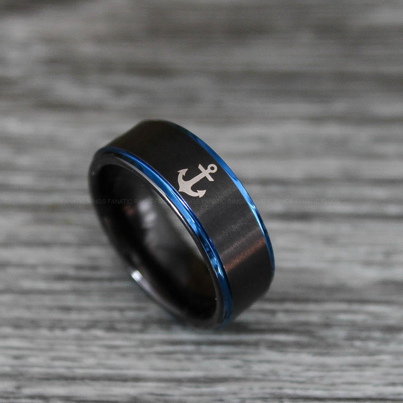 IMG_0524 Nautical Ring, Anchor Ring, Viking Ring, Norse Ring, Anchor Wedding Band - Image 1