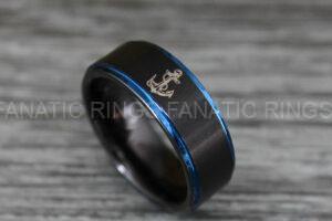 Nautical Ring, Anchor Ring, Viking Ring, Norse Ring, Anchor Wedding Band